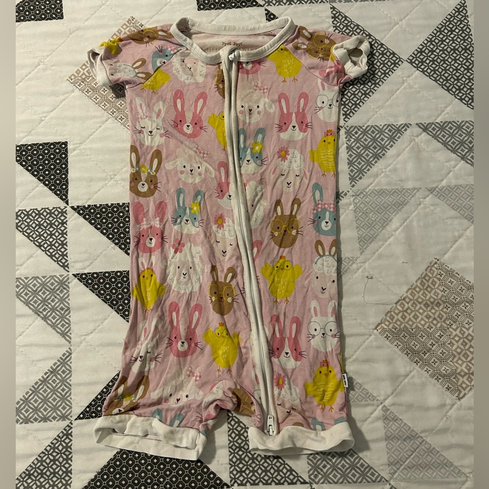 Little sleepies short sleeve romper
